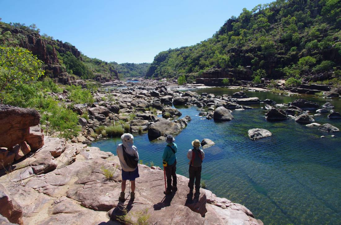Admiring the fresh water streams of the Kimberleys coastal region, Western Australia  |  <i>Tim Macartney-Snape</i>