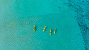 Enjoy the crystal clear waters of Ningaloo Reef from your kayak
