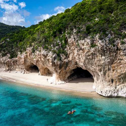 Turquoise waters of Cala Luna Beach, Sardinia.