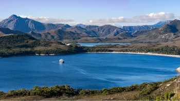 Expedition Vessel Odalisque in Spain Bay, Port Davey - Panorama - Credit Jimmy Emms,Jimmy Emms Expedition Vessel Odalisque in Spain Bay, Port Davey