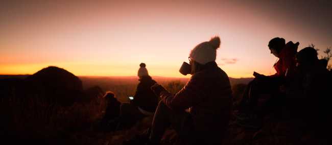Greeting the dawn on Mt Sonder | Luke Tscharke