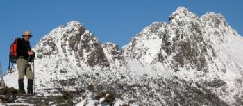 Blue skies over a snow covered Cradle Mountain | Valda Gillies