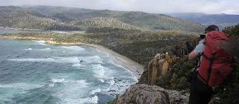 Looking towards South Cape Rivulet from the high clifftops down the coast

 | Phil Wyndham