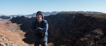 The author at Counts Point on the Larapinta Trail